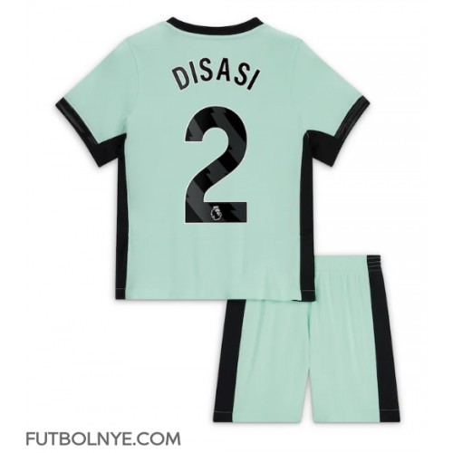 Camiseta Chelsea Axel Disasi #2 Tercera Equipación para niños 2023-24 manga corta (+ pantalones cortos)